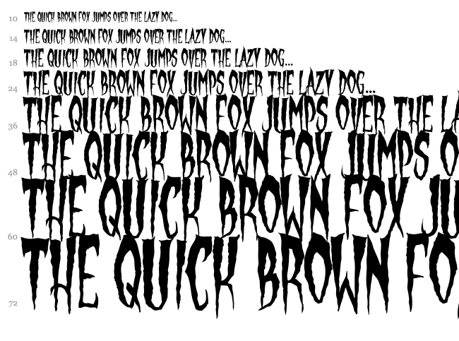 Gypsy Moon font waterfall